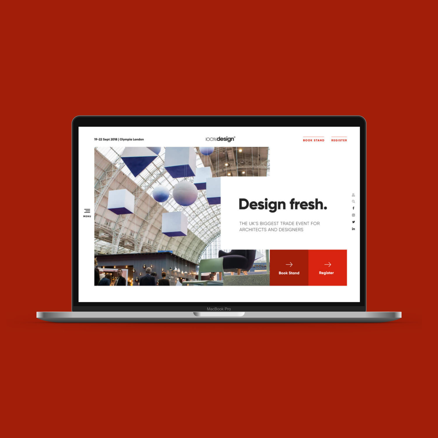 Architecture and designer website 100% Design London