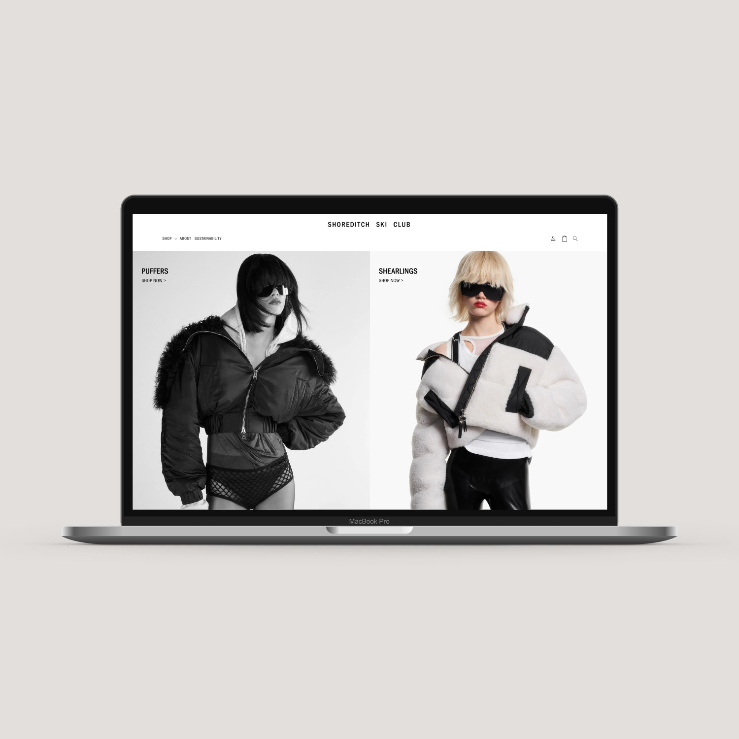 Shopify luxury fashion website Shoreditch Ski Club